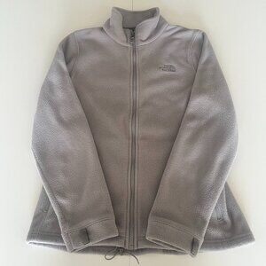 The North Face Full Zip Fleece Womans Sz M Gray Gorpcore Hiking Utility Outdoor